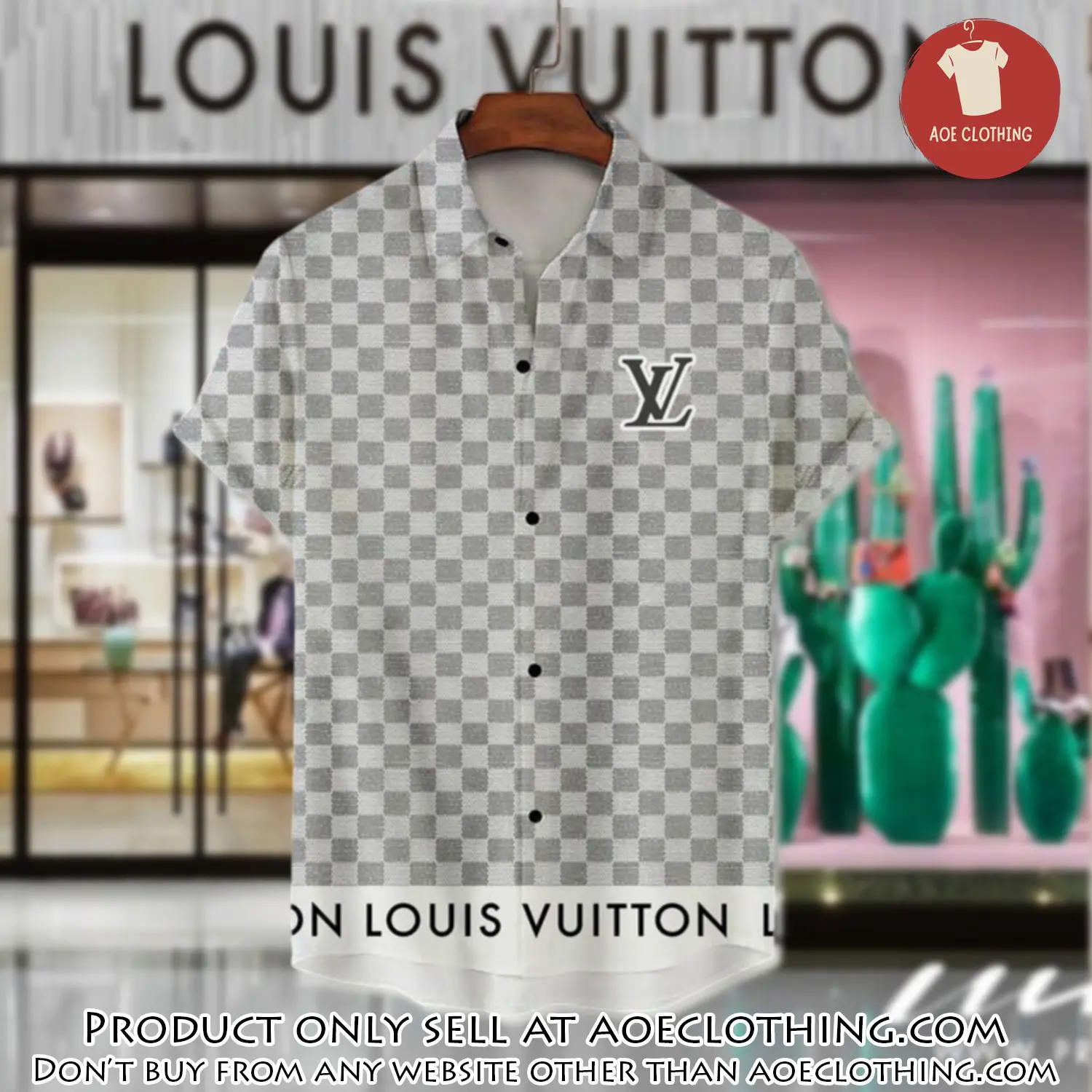 Lv louis vuitton luxury hawaiian shirt & short set lhs1201 aoe1113247